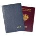 Etui passeport marine personnalise en cuir