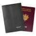 Etui passeport noir personnalise en cuir