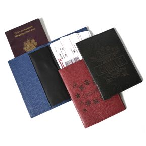 Etui passeport cuir prénom personnalisé