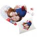 Puzzle coeur couple Saint-Valentin