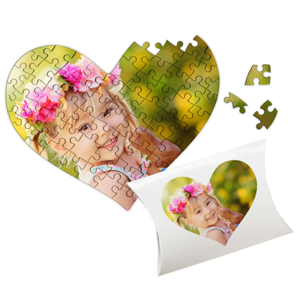 Puzzle cœur avec une photo d'enfant