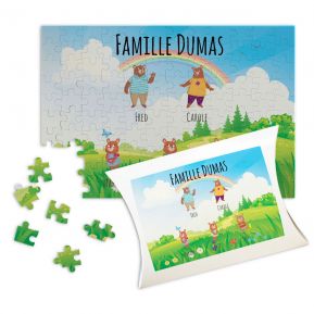 Puzzle famille ours personnalisé