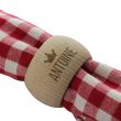 Rond de serviette en bois personnalisé avec motif
