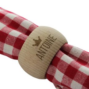 Rond de serviette en bois personnalisé avec motif Rond de serviette en bois personnalisé avec motif