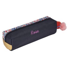 Trousse Tann's Fleurs Antonia bleu personnalisée