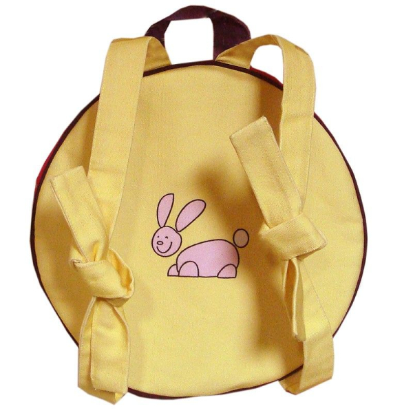 Sac à dos rond personnalisé jaune
