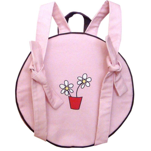 Arrière du sac à dos rond personnalisé rose