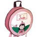 Sac à dos rond personnalisé rose
