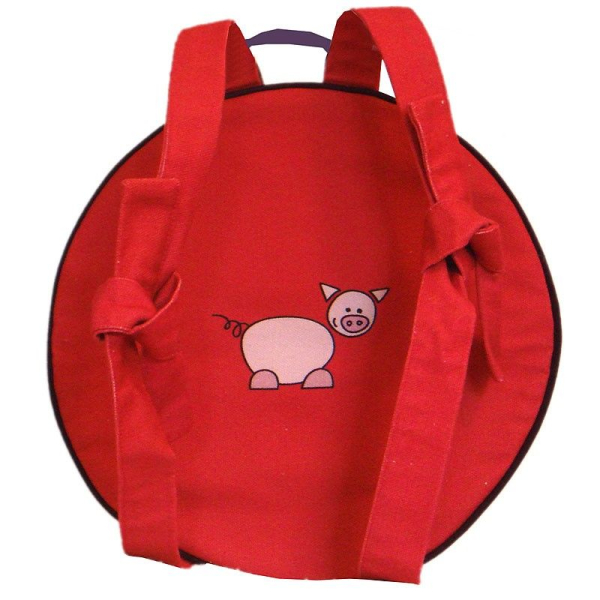 Arrière du sac à dos rond personnalisé rouge