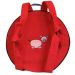 Arrière du sac à dos rond personnalisé rouge