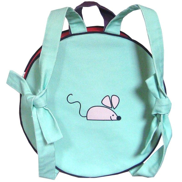 Arrière du sac à dos rond personnalisé vert d'eau