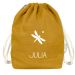 sac à dos bébé jaune moutarde personnalisé les Griottes