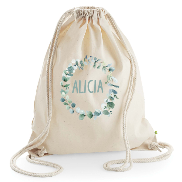 Sac de loisir couronne végétale personnalisé