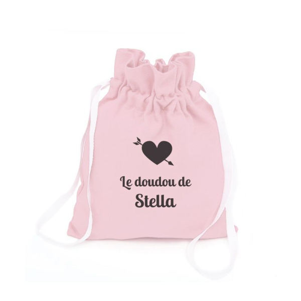 Sac à doudou imprimé rose