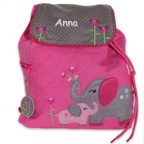 Sac à dos éléphant rose personnalisé Sac à dos éléphant rose personnalisé