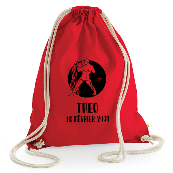 sac de loisir rouge signe astrologique