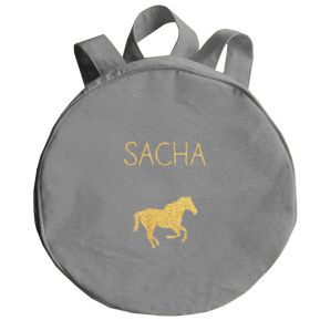 Sac à dos rond en coton doux personnalisé