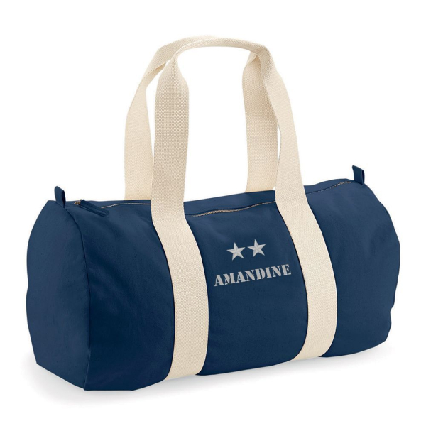 Sac de sport polochon 2 etoiles marine