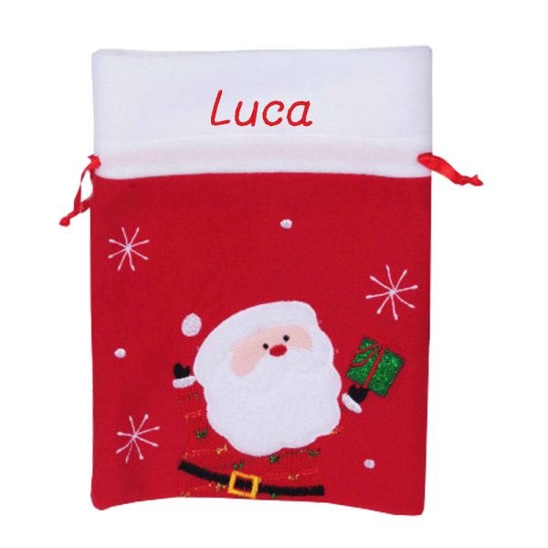 Sac de rangement personnalisable en papier La hotte du Père-Noel