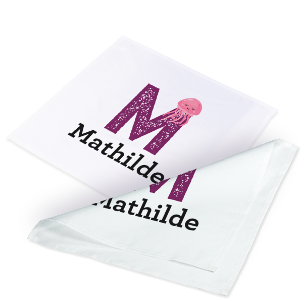 Serviette de table pour enfant alphabet