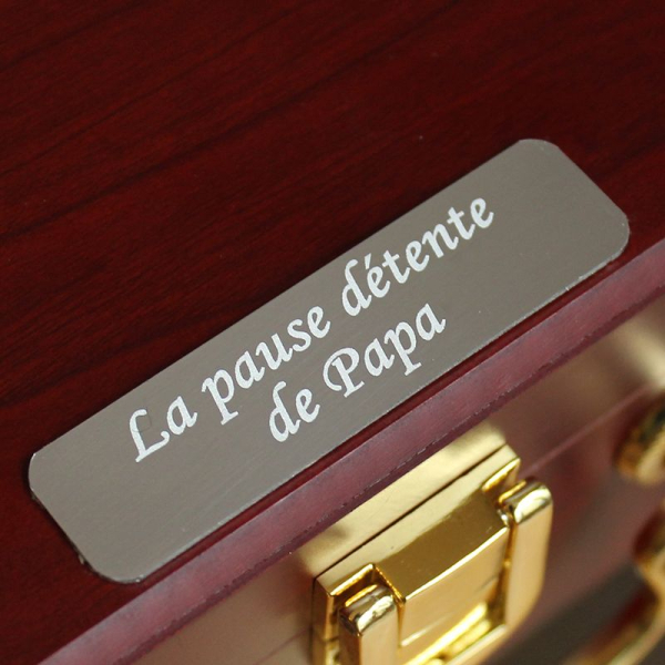 Set de golf en bois avec plaque gravée