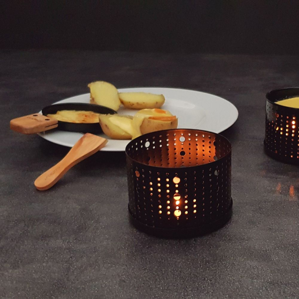 Ensemble de 4 raclettes à la bougie