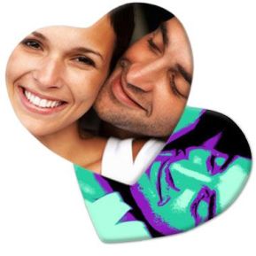 Dessous de verre coeur personnalisé Dessous de verre coeur personnalisé
