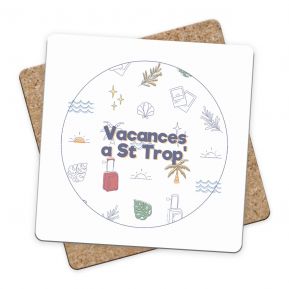 Sous-verres Vacances à la mer personnalisé