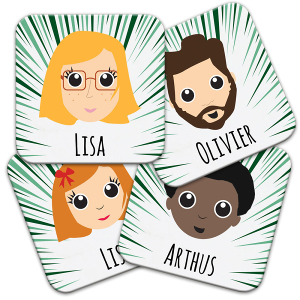 Coussin personnalisé WeAreFamily 6 personnes