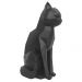 Statue origami chat noir assis