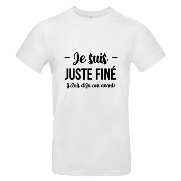 T-shirt homme personnalisé Je suis 100% coton bio