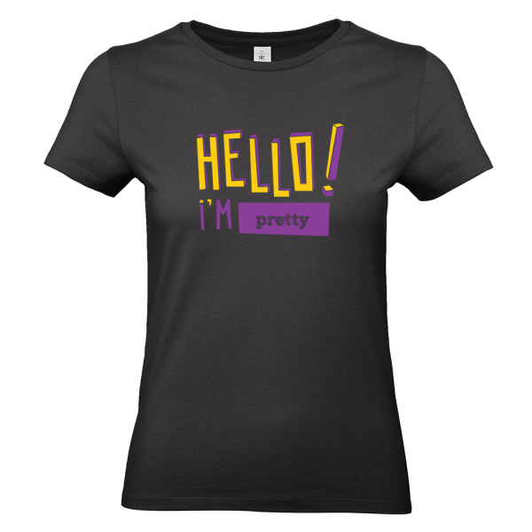 T-shirt Hello noir