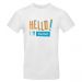 T-shirt homme personnalisé Hello blanc