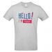 T-shirt homme personnalisé Hello gris