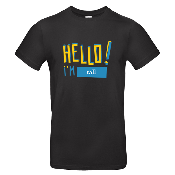 T-shirt homme personnalisé Hello noir