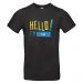 T-shirt homme personnalisé Hello noir