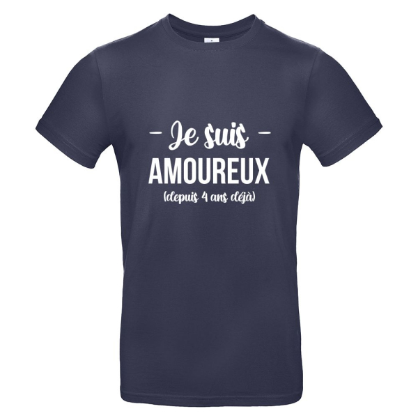 T-shirt homme personnalisé Je suis 100% coton bio