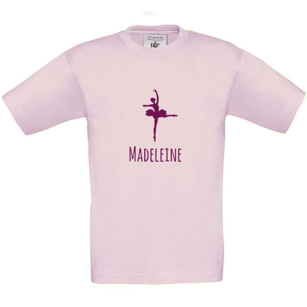 T-shirt enfant personnalisé avec motif rose