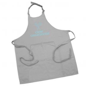 Tablier sommelier 100% coton gris clair personnalisé Tablier sommelier 100% coton gris clair personnalisé