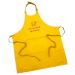Tablier sommelier en coton jaune personnalisé