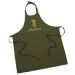 Tablier sommelier en coton vert olive personnalisé