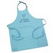 Tablier sommelier en coton turquoise personnalisé
