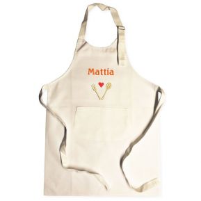 Amikado Tablier de Chef 3 /étoiles Noir 100/% Coton personnalis/é /à Son pr/énom ou /à Son nom