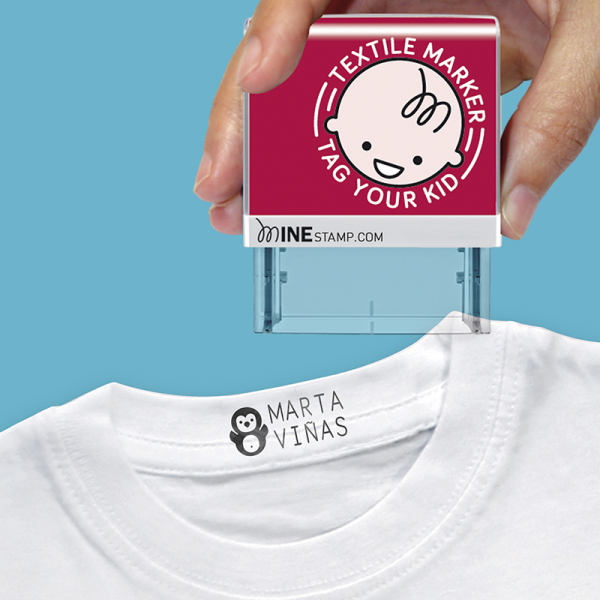 Mine Stamp Tampon rond personnalisé pour vêtements | Tampon rond  personnalisé pour vêtements d'enfants | Tampon textile pour vêtements  d'enfants