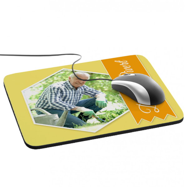 Tapis de souris photo ruban jaune