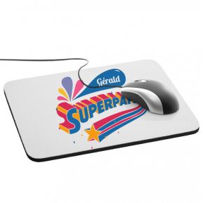 Tapis de souris Super Papa personnalisé prénom