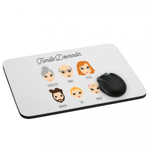 Tapis de souris WeAreFamily 6 personnes