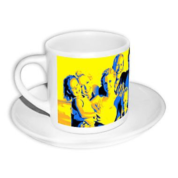 Tasse à café expresso photo pop art