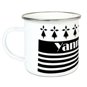 Tasse émaillée Bretagne personnalisée