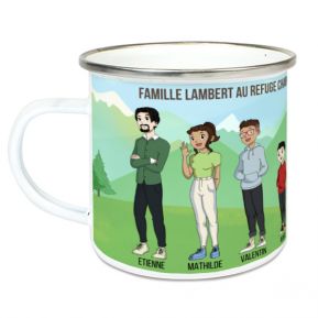 Tasse émaillée Manga Family